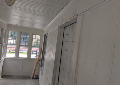 Decker Property Front Porch with soot Damage Restoration
