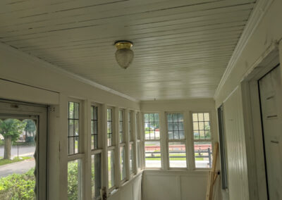 Decker Property Front Porch with soot Damage Restoration