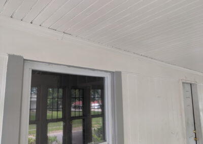 Decker Property Front Porch with soot Damage Restoration