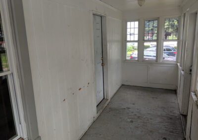 Decker Property Front Porch with soot Damage Restoration