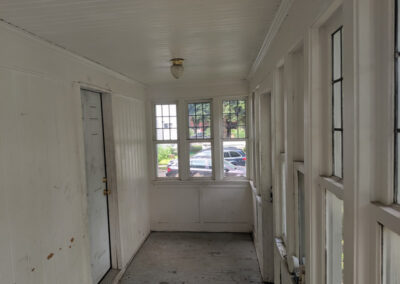 Decker Property Front Porch with soot Damage Restoration
