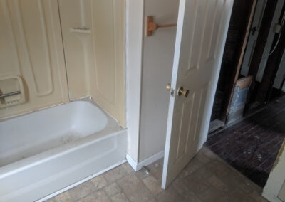 Decker Property Fire Damaged Bathroom from Fire and Soot