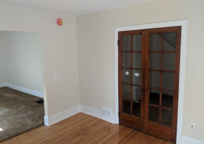 Decker Property Restoration interior french doors after damage restoration